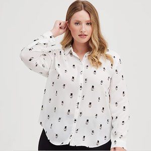 Torrid Madison Animal Print Blouse, Size 6